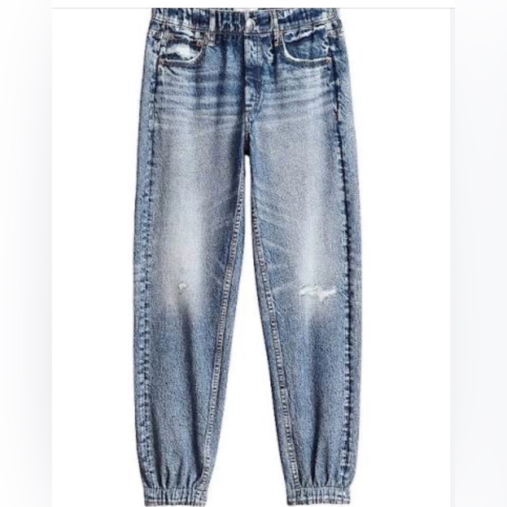 Rag & Bone Joggers Distressed Blue Jeans - Picture 4 of 4